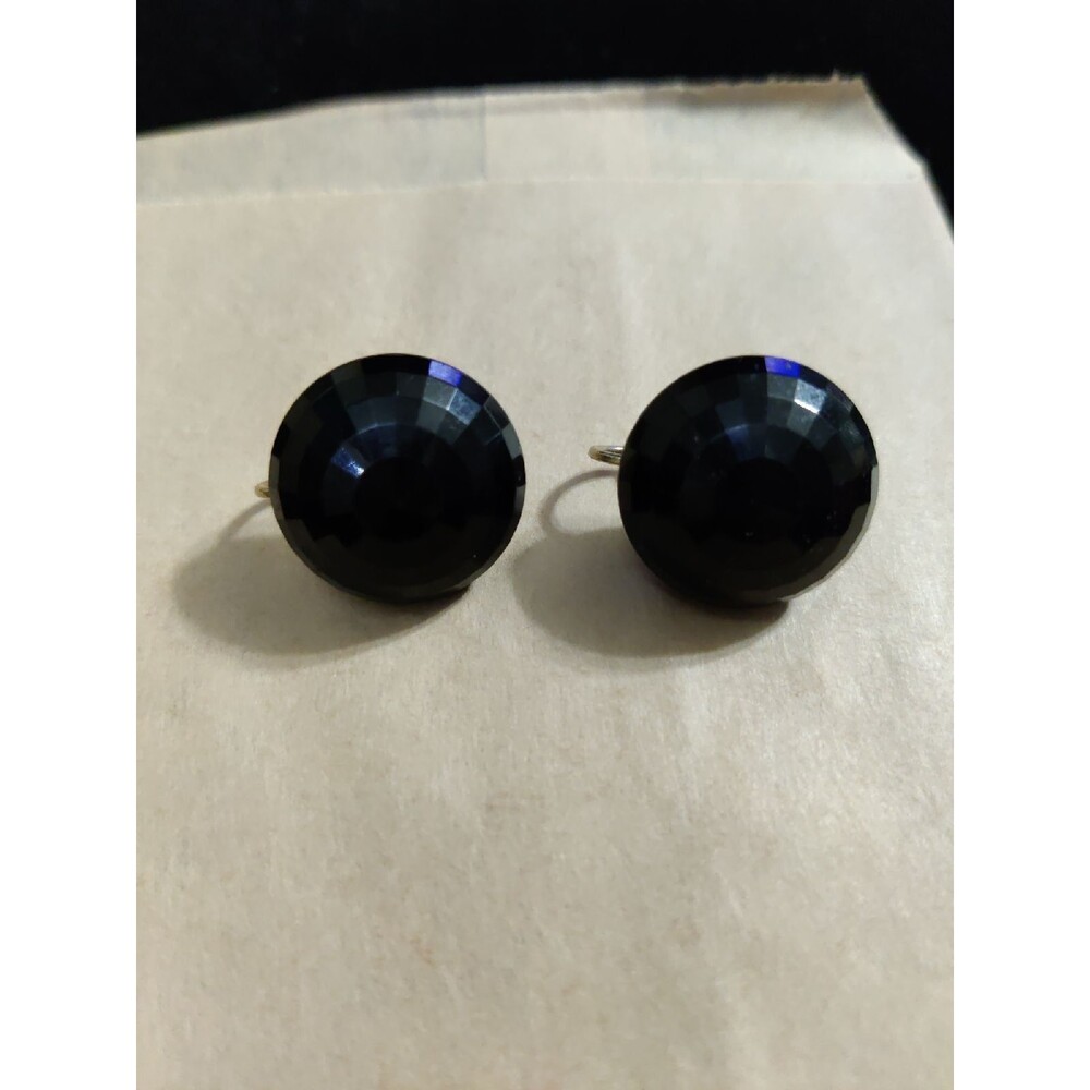 Clip on earrings Dalsheim Black Faceted